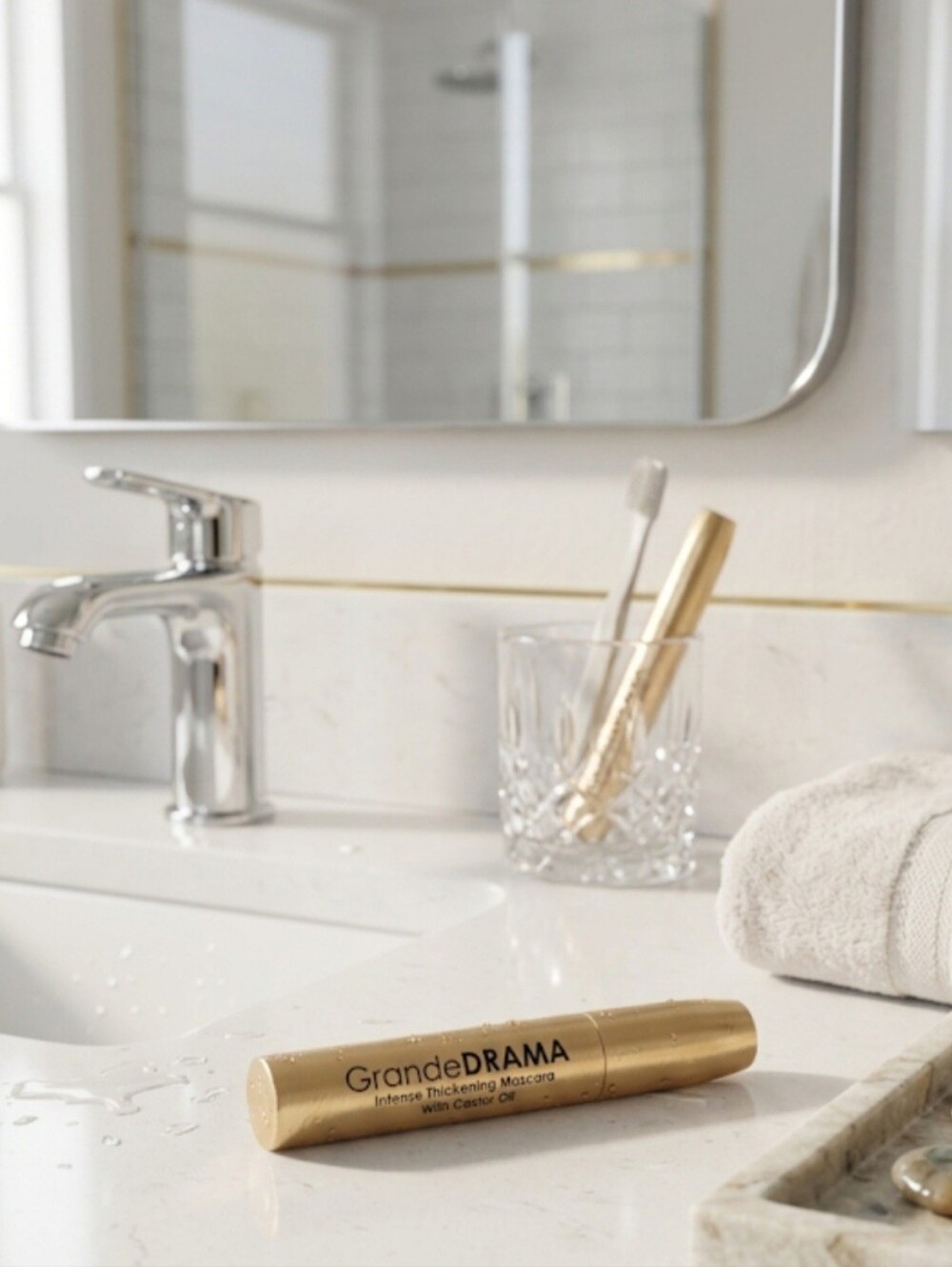 GrandeDRAMA Intense Thickening Mascara - Metallic Gold Tube